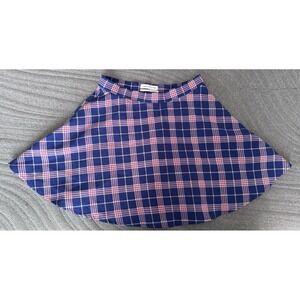 URBAN OUTFITTERS Mini Skirt Plaid Size Small Blue Academia Preppy Feminine